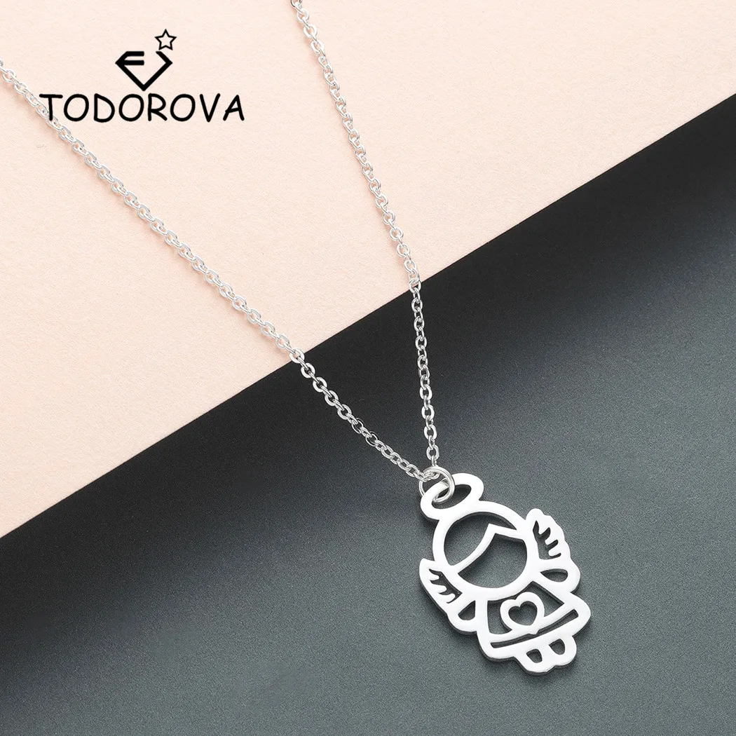 Todorova Stainless Steel Guardian Angel Wing Heart Pendant Necklace Women Men Jewelry Chic Gifts for Girls
Todorova Stainless Steel Guardian Angel Wing Heart Pendant Necklace Women Men Jewelry Chic Gifts for Girls
