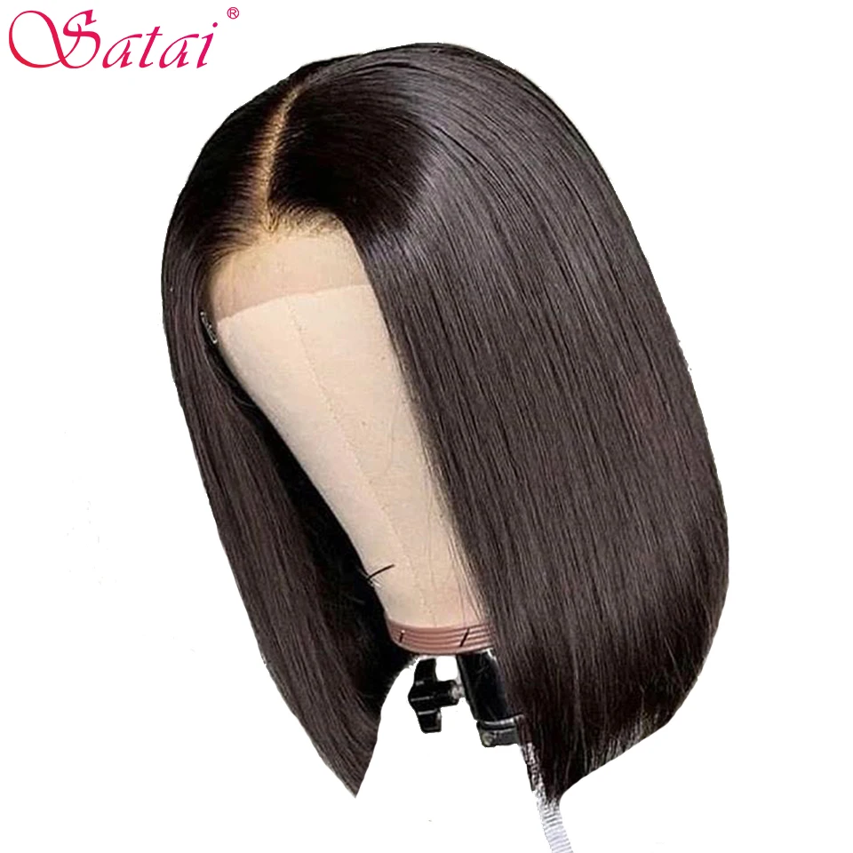 Satai 13x4 Short Bob Wig Human Hair Wigs Brazilian Hair Pre Plucked Hairline Lace Front Human Hair Wig For Black Women Remy Hair
Satai 13x4 Short Bob Wig Human Hair Wigs Brazilian Hair Pre Plucked Hairline Lace Front Human Hair Wig For Black Women Remy Hair