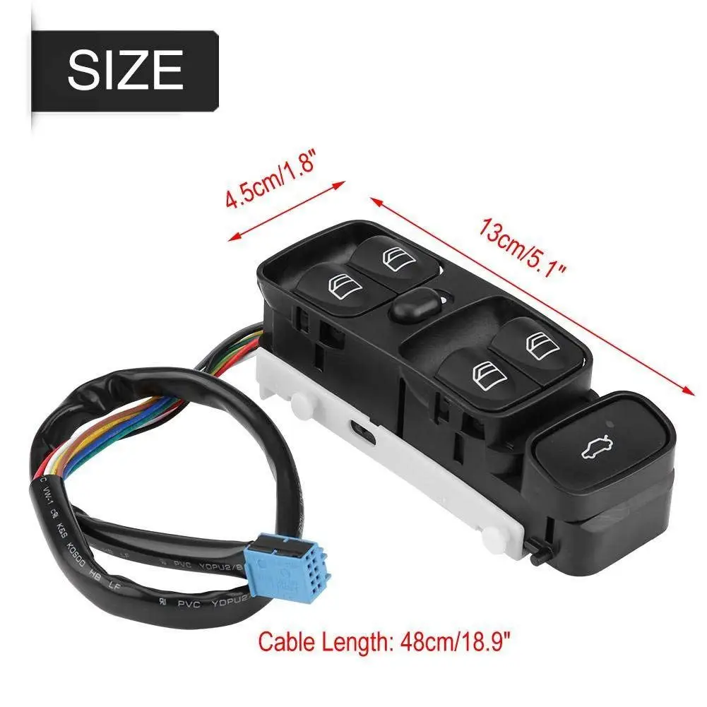 Power Master Window Switch for Mercedes W209 CLK320 CLK500 2003-2009 A2098203410
Power Master Window Switch for Mercedes W209 CLK320 CLK500 2003-2009 A2098203410