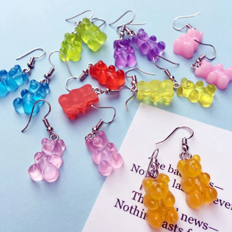 Funny Colorful Ins Style Cartoon Bear Earring Lovely Resin Bear Candy Color Stud Earring For Women&Girl Daily Jewelry Party Gift
Funny Colorful Ins Style Cartoon Bear Earring Lovely Resin Bear Candy Color Stud Earring For Women&Girl Daily Jewelry Party Gift