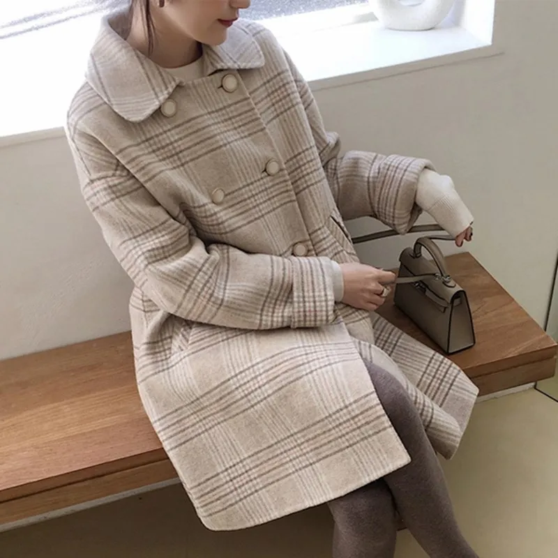 New Autumn Fashion Women's Office style Double Breasted Winter Casual Female Turn-down collar Loose Coat Abrigos Woolen Coat A
New Autumn Fashion Women's Office style Double Breasted Winter Casual Female Turn-down collar Loose Coat Abrigos Woolen Coat A