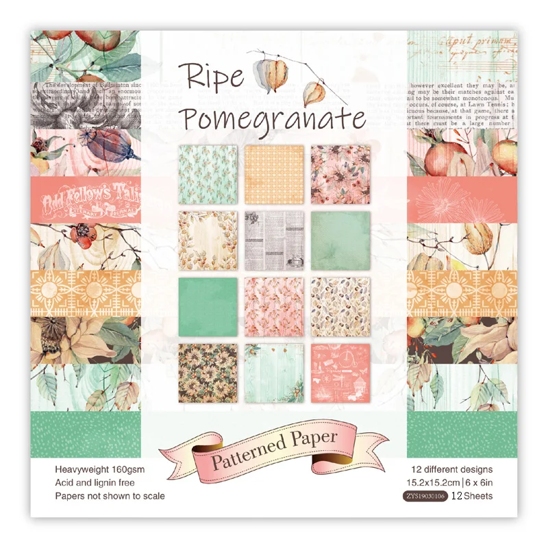 YPP CRAFT 12 Sheets Ripe Pomegranate Scrapbooking Pads Paper Origami Art Background Paper Card Making DIY Scrapbook Paper Craft
YPP CRAFT 12 Sheets Ripe Pomegranate Scrapbooking Pads Paper Origami Art Background Paper Card Making DIY Scrapbook Paper Craft