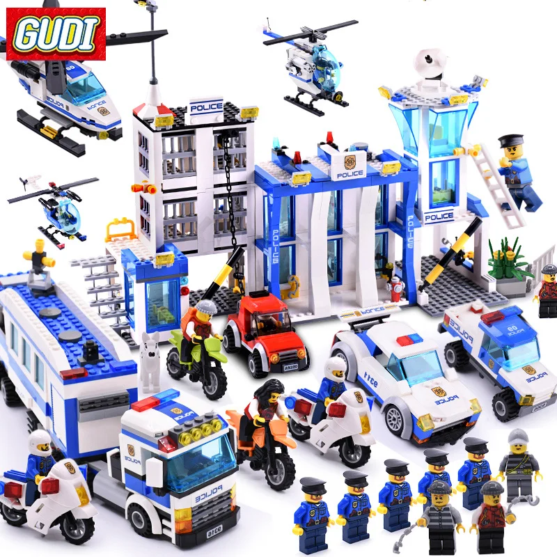 GUDI City Police Series Building Blocks Compatible LegoINGly City Helicopter Figures Blocks Toys Children Educational Bricks Toy
GUDI City Police Series Building Blocks Compatible LegoINGly City Helicopter Figures Blocks Toys Children Educational Bricks Toy