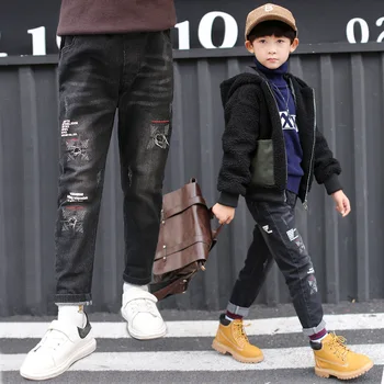 2018 Spring Children Broken Hole Pants Denim Kids Teens Warm Jeans Boys Beggar Trousers Height 110-160 cm
2018 Spring Children Broken Hole Pants Denim Kids Teens Warm Jeans Boys Beggar Trousers Height 110-160 cm