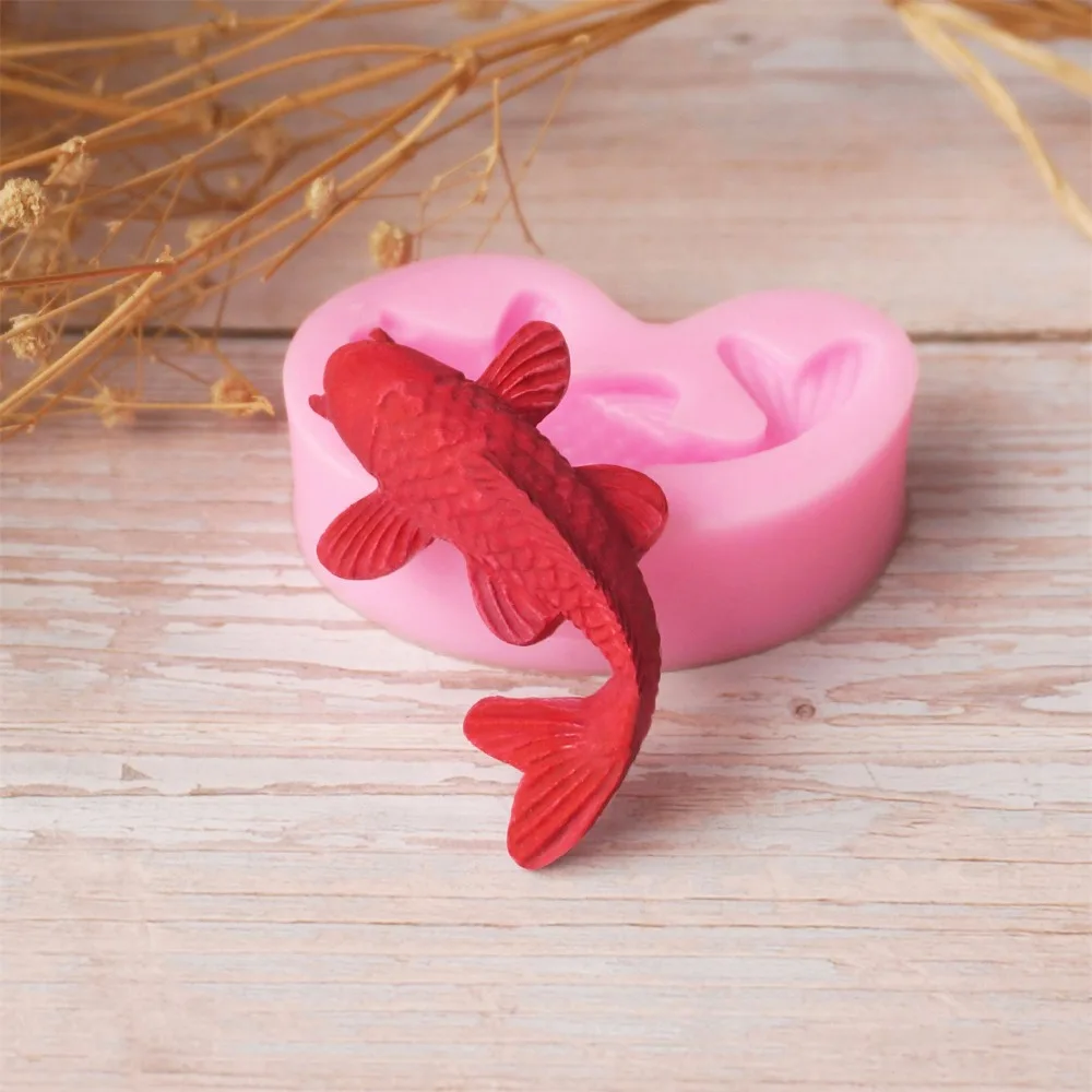 3D Goldfish Fish Silicone Mold Fondant Chocolate Mould Candy Cake Molds Gum Paste Baking Molds DIY Decoration Tools
3D Goldfish Fish Silicone Mold Fondant Chocolate Mould Candy Cake Molds Gum Paste Baking Molds DIY Decoration Tools