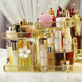 New 8 Angles Gold Glass 360 Degrees Rotating Cosmetic Organizer Holder Box Cube Glod Glass Makeup Cosmetic Storage Box B2261
New 8 Angles Gold Glass 360 Degrees Rotating Cosmetic Organizer Holder Box Cube Glod Glass Makeup Cosmetic Storage Box B2261