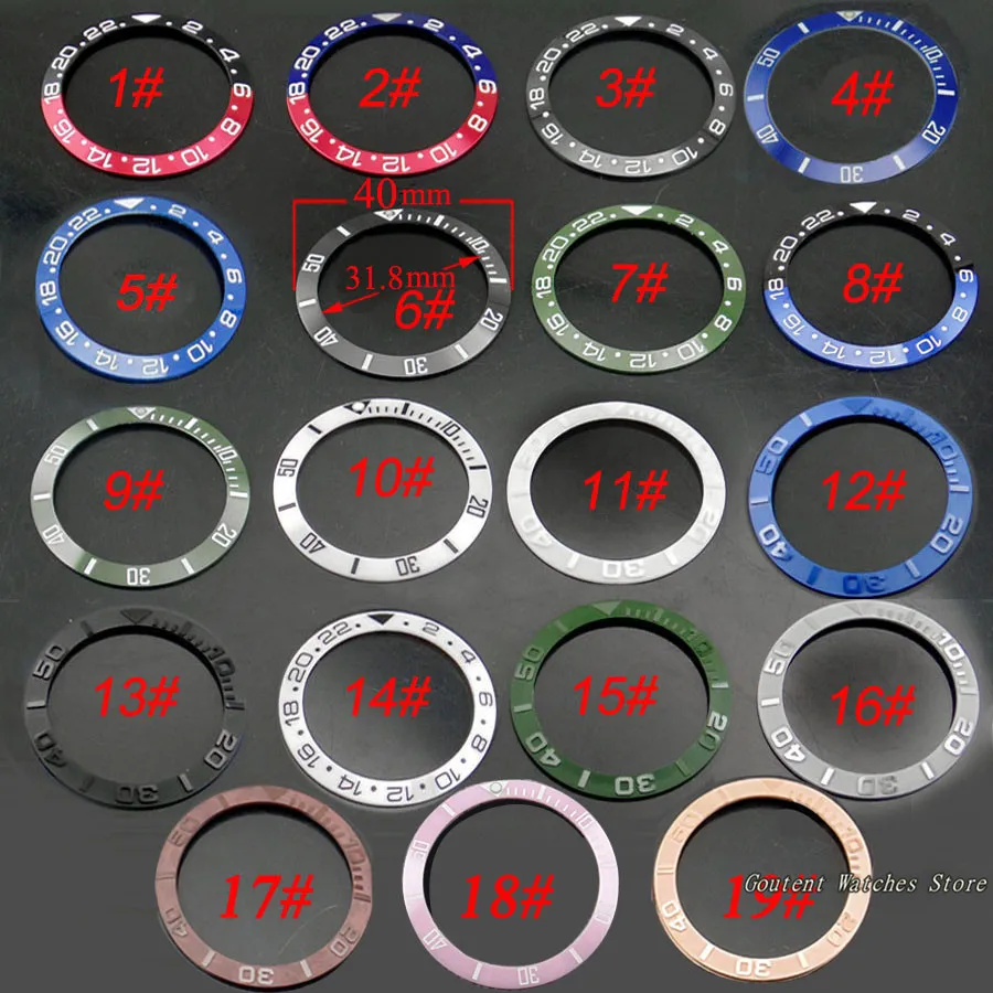 40mm Red Black Blue Green Ceramic/Titanium Bezel Insert Fit GMT Automatic Men's Watch
40mm Red Black Blue Green Ceramic/Titanium Bezel Insert Fit GMT Automatic Men's Watch