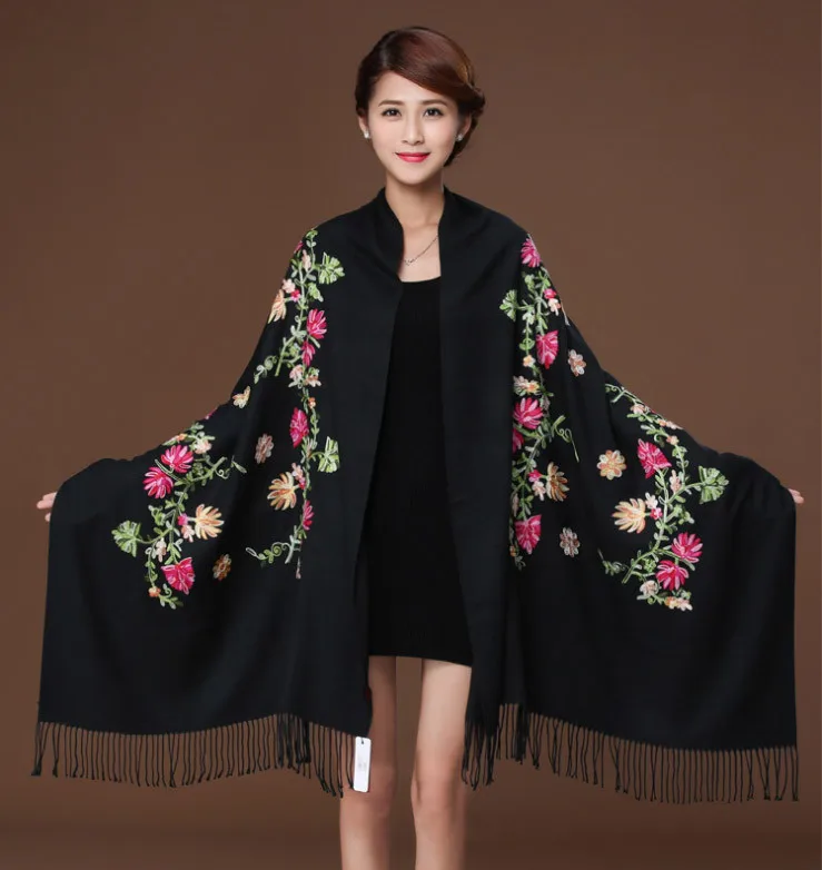 New Arrival Shawl Women Embroider Flower Wrap Shawl Cashmere Scarf Winter Warm Fine Tassels Scarf Shawl Fashion Shawl Scarves
New Arrival Shawl Women Embroider Flower Wrap Shawl Cashmere Scarf Winter Warm Fine Tassels Scarf Shawl Fashion Shawl Scarves