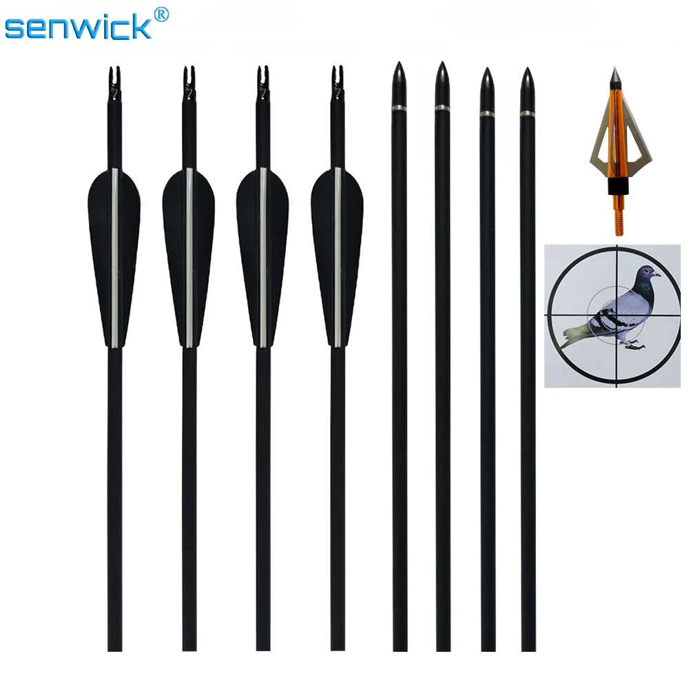 12pcs 32' Length Spine 600 Carbon Arrow With Replaceable Arrowhead Archery for Compound/Recurve Bow Hunting
12pcs 32' Length Spine 600 Carbon Arrow With Replaceable Arrowhead Archery for Compound/Recurve Bow Hunting