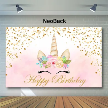 NeoBack Unicorn Happy Birthday Photo Background Gold Dots Flowers Birthday Background For Photo Closed Eye Unicorn Backdrop
NeoBack Unicorn Happy Birthday Photo Background Gold Dots Flowers Birthday Background For Photo Closed Eye Unicorn Backdrop