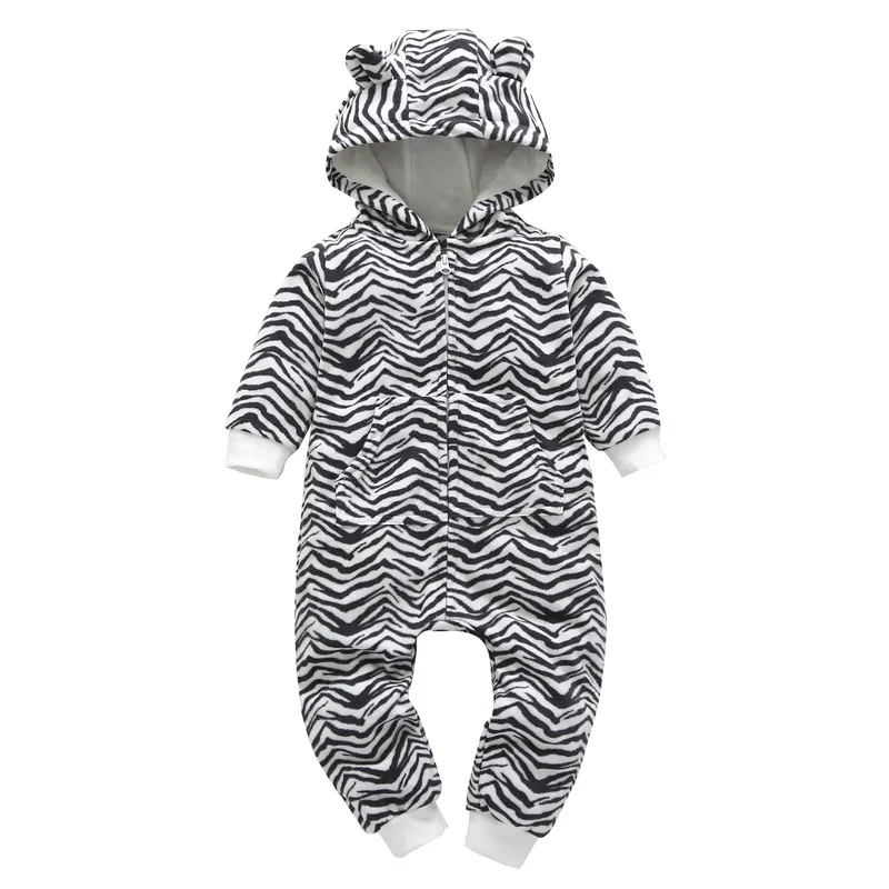 Newborn Baby rompers overall plush coveralls costumes long-sleeved camouflage hooded 2018 Autumn winter baby clothes jumpsuit | Детская