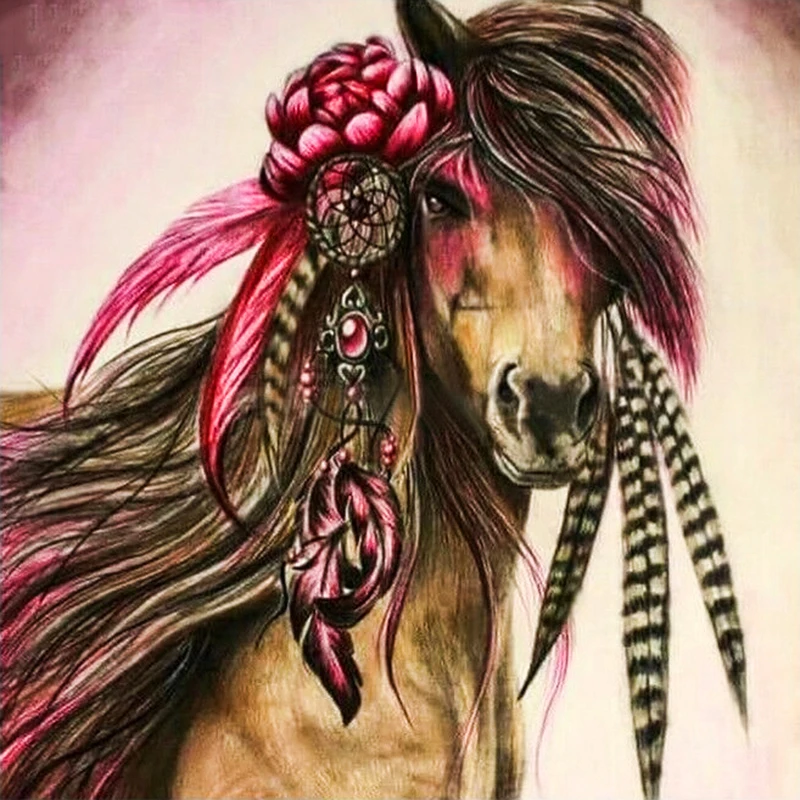 Full Square/Round Drill 5D DIY Diamond Painting "Horse & feathers" 3D Embroidery Cross Stitch 5D Rhinestone Home Decor Gift
Full Square/Round Drill 5D DIY Diamond Painting "Horse & feathers" 3D Embroidery Cross Stitch 5D Rhinestone Home Decor Gift