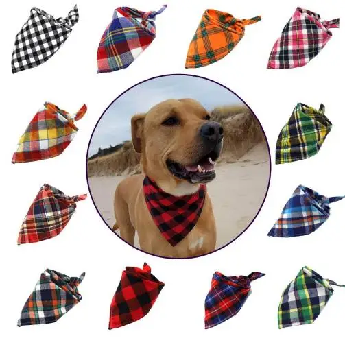 100PC/Lot Plaid Dog Bandanas Cotton Pet Dog Bibs Scarves For Large Dogs Bowties Collar Pet Accessories
100PC/Lot Plaid Dog Bandanas Cotton Pet Dog Bibs Scarves For Large Dogs Bowties Collar Pet Accessories