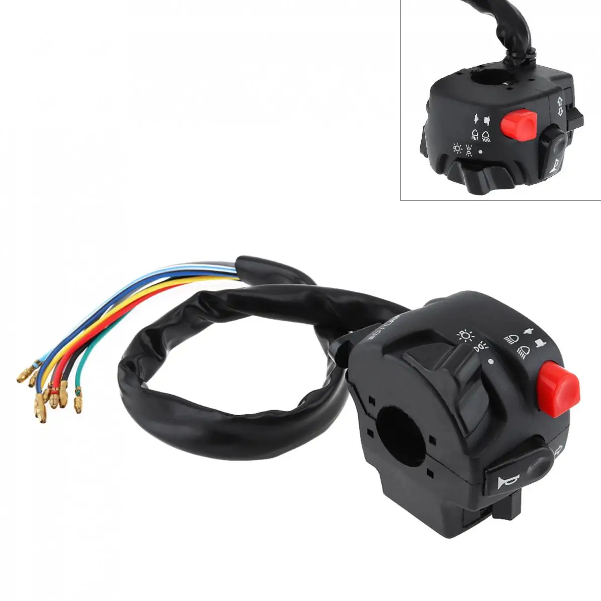 7/8'' 22MM Motorcycle Handlebar Control Switch Five-function Push Button Switch Start Switch for ATV / Suzuki /Yamaha
7/8'' 22MM Motorcycle Handlebar Control Switch Five-function Push Button Switch Start Switch for ATV / Suzuki /Yamaha