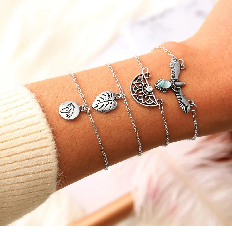 1Set Alloy Aagle Semicircle Leaves Bracelets Sets Charms Adjustable Bracelets Jewelry For Woman Gifts
1Set Alloy Aagle Semicircle Leaves Bracelets Sets Charms Adjustable Bracelets Jewelry For Woman Gifts