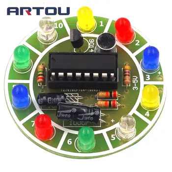 Fun 4017 Colorful Voice-activated Rotating LED Lights Circuit Board Production DIY Kit Electronic DIY Production Parts
Fun 4017 Colorful Voice-activated Rotating LED Lights Circuit Board Production DIY Kit Electronic DIY Production Parts