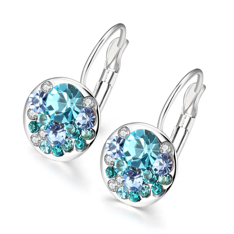 Glamorous Czech drill jewelry Rose gold Overlay White Blue Earrings Clip earrings for women E2090
Glamorous Czech drill jewelry Rose gold Overlay White Blue Earrings Clip earrings for women E2090