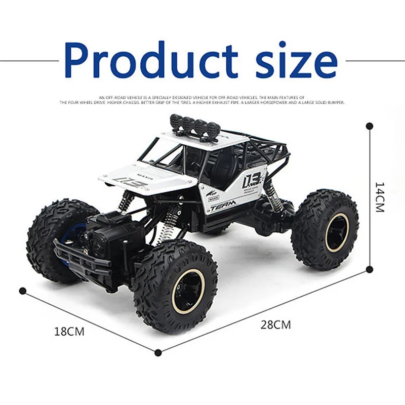 Four-wheel Drive Remote Control Toy High Horsepower Climbing Emote Control Car Model Off-road Vehicle Toy Christmas Present
Four-wheel Drive Remote Control Toy High Horsepower Climbing Emote Control Car Model Off-road Vehicle Toy Christmas Present