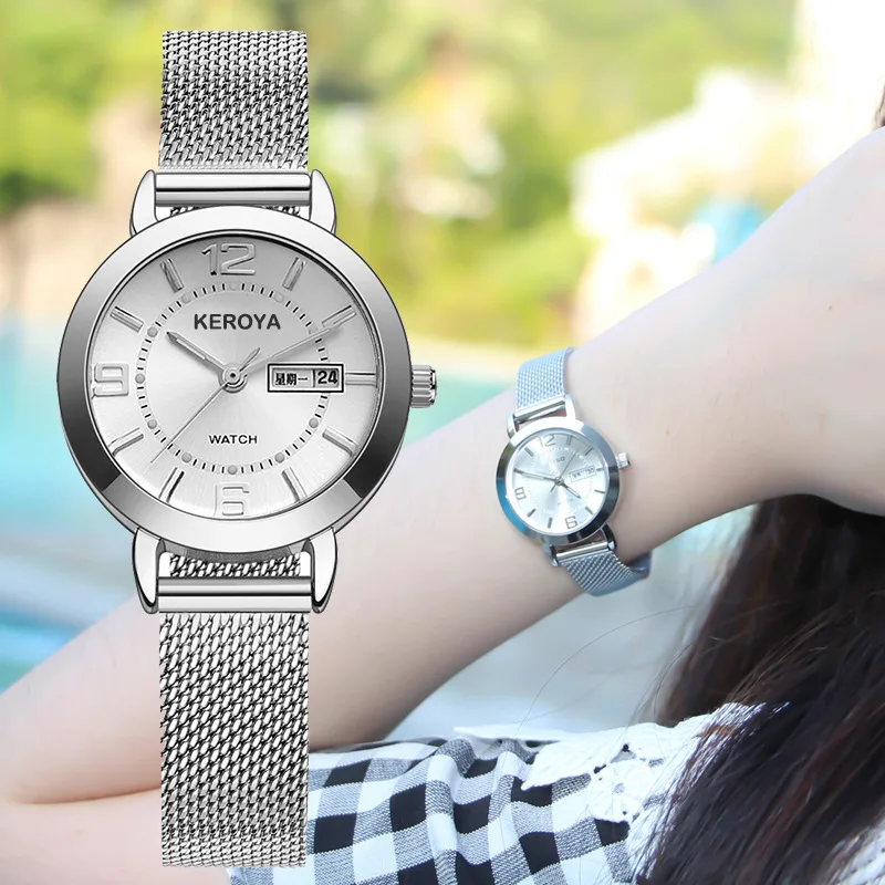 Fashion Luxury Watches Women Blue Face Quartz Watch Lady Mesh Watchband Casual Waterproof Wristwatches Gift For Wife 2019
Fashion Luxury Watches Women Blue Face Quartz Watch Lady Mesh Watchband Casual Waterproof Wristwatches Gift For Wife 2019