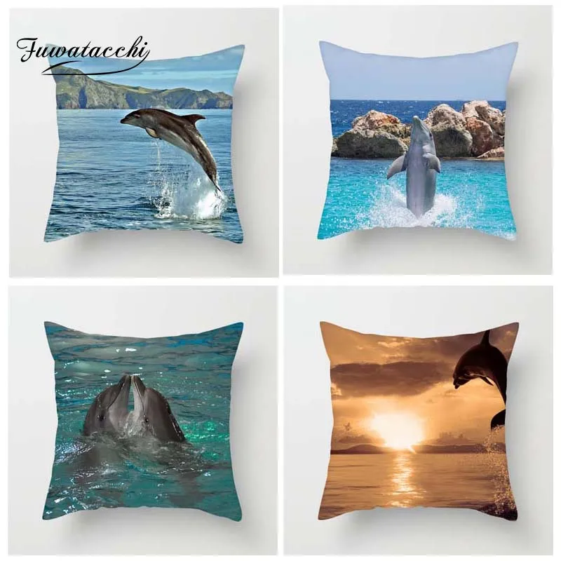 Fuwatacchi Seafish Dolphin Cushion Cover For Sofa Home Decor Ocean World Pillow Cover For Car Home Room Decorative Pillowcase
Fuwatacchi Seafish Dolphin Cushion Cover For Sofa Home Decor Ocean World Pillow Cover For Car Home Room Decorative Pillowcase