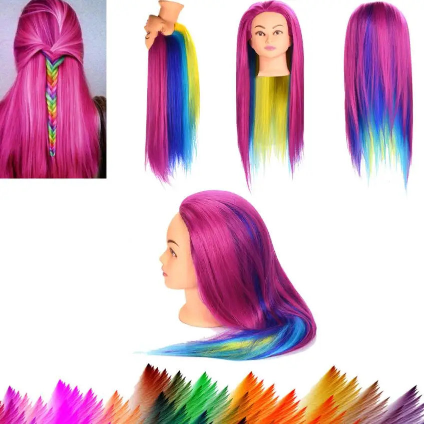 New Female Dummy Head Long Colorful Hair Hairdressing Training Head Model Styling Accessory Levert Dropship Y710
New Female Dummy Head Long Colorful Hair Hairdressing Training Head Model Styling Accessory Levert Dropship Y710