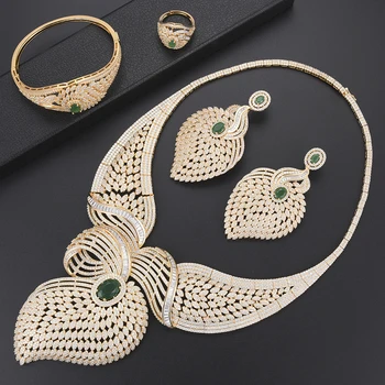 Luxury Bride Wedding Collar Necklace CZ dubai jewelry sets for women Necklace Earrings fashion jewelry Ring Bracelet Jewelry
Luxury Bride Wedding Collar Necklace CZ dubai jewelry sets for women Necklace Earrings fashion jewelry Ring Bracelet Jewelry