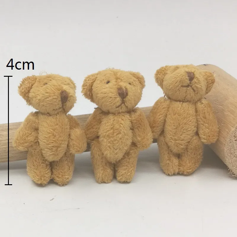100 шт. (сумки) 4 см искусственный медведь кукла сделай сам шляпа перчатки мишка