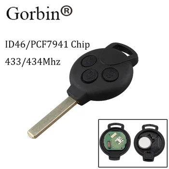 GORBIN 3Buttons Remote Car Key 434MHz for Benz Smart Fortwo 451 2007 2008 2009 2010 2011 2012 2013 ID46/PCF7941 Chip
GORBIN 3Buttons Remote Car Key 434MHz for Benz Smart Fortwo 451 2007 2008 2009 2010 2011 2012 2013 ID46/PCF7941 Chip