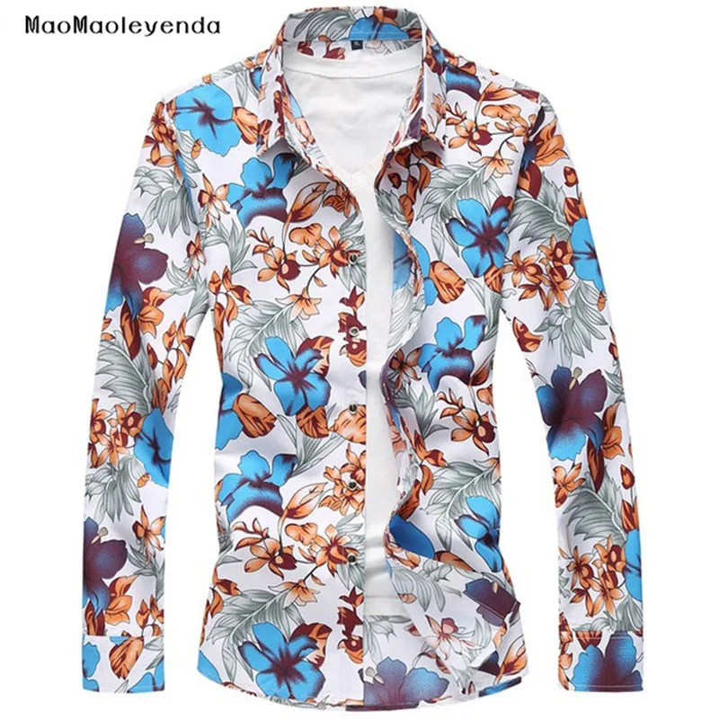 Plus size 5XL 6XL 7XL flower shirt men Long sleeves Floral blouse camisa Fashion Slim Casual mens dress shirts 2017Autumn
Plus size 5XL 6XL 7XL flower shirt men Long sleeves Floral blouse camisa Fashion Slim Casual mens dress shirts 2017Autumn