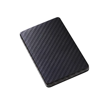 New Striped Black Imitation Carbon Fiber Magnetic Card Cover Carbon Fiber Style Wallet Card Package Durable Card Wallet