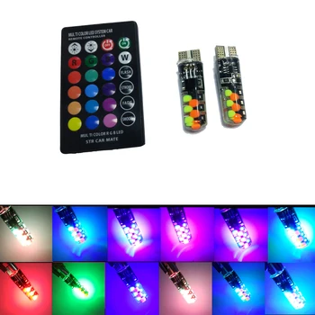 YSY 2PCS 12SMD multi-color RGB T10 W5W COB LED Wedge Light Clearance lights Readding Lights with remote controller Flash Strobe
YSY 2PCS 12SMD multi-color RGB T10 W5W COB LED Wedge Light Clearance lights Readding Lights with remote controller Flash Strobe