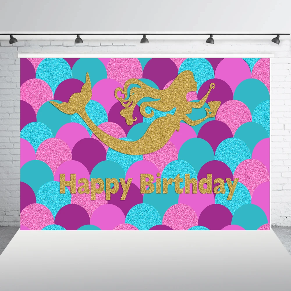 HUAYI Girls Mermaid Birthday Party Backdrop Photography Background Baby Shower For Photo Studio Backgrounds Photocall W-893
HUAYI Girls Mermaid Birthday Party Backdrop Photography Background Baby Shower For Photo Studio Backgrounds Photocall W-893
