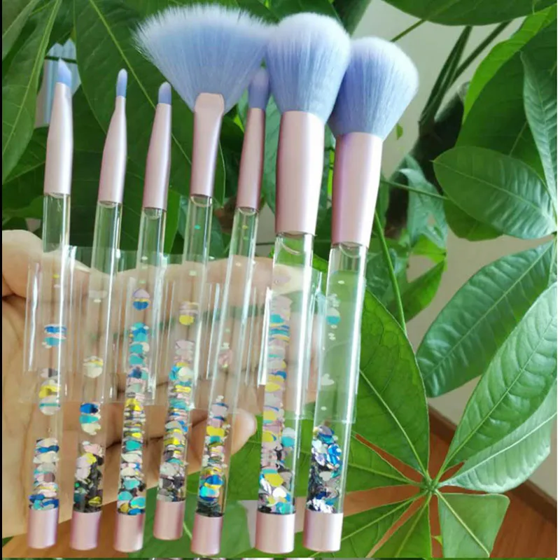 7Pcs Beauty Liquid Quicksand Makeup Brushes Unique Handle Large Fan Brush Powder Blush Eyeshadow Eyebrow Lip Brush Make Up Tools
7Pcs Beauty Liquid Quicksand Makeup Brushes Unique Handle Large Fan Brush Powder Blush Eyeshadow Eyebrow Lip Brush Make Up Tools