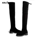 Size 35-41 Winter Over The Knee Boots Women Stretch Fabric Thigh High Sexy Woman Shoes Long Bota Feminina zapatos de mujer #66