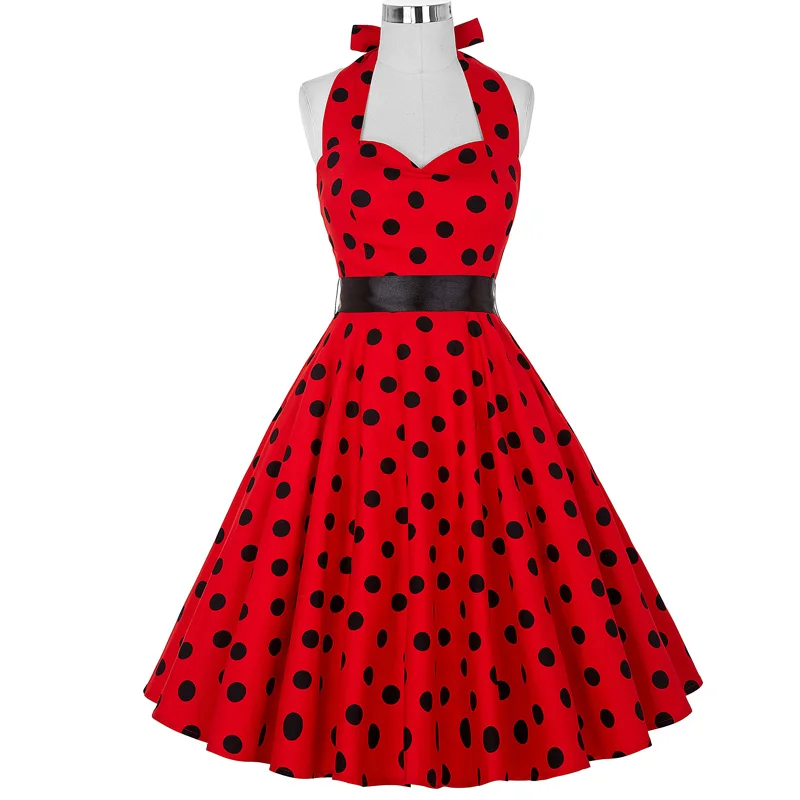Women Dress Robe Pin Up Rockabilly Vestidos Summer Dresses Plus Size Sexy Halter Audrey Hepburn Cocktail Party 50s Vintage Dress
Women Dress Robe Pin Up Rockabilly Vestidos Summer Dresses Plus Size Sexy Halter Audrey Hepburn Cocktail Party 50s Vintage Dress