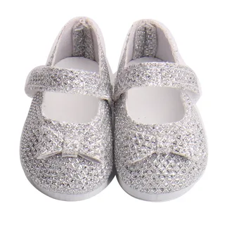 16 inch Girls doll shoes Fashionable silver bow dress shoes PU American new born shoe Baby toys fit 14.5 inch Girl dolls r10
16 inch Girls doll shoes Fashionable silver bow dress shoes PU American new born shoe Baby toys fit 14.5 inch Girl dolls r10