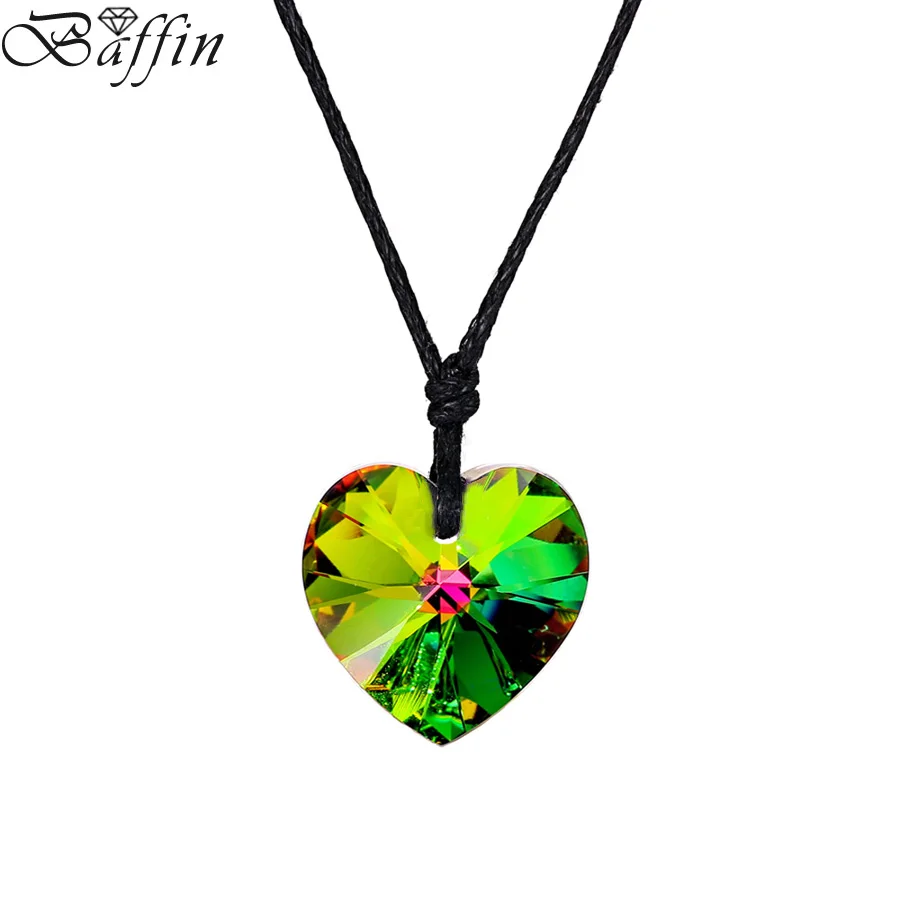 7colors heart crystal pendant made with Swarovski elements 6228 heart pendant with rope no clasp for Mother's Day gift
7colors heart crystal pendant made with Swarovski elements 6228 heart pendant with rope no clasp for Mother's Day gift