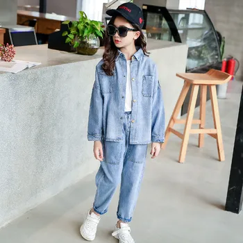 JMFFY Girls Clothing Sets 2019 Spring Cotton Two-Piece Autumn Denim Children Sets Casual Fashion Girls Clothes Suit 4-15T Jeans
JMFFY Girls Clothing Sets 2019 Spring Cotton Two-Piece Autumn Denim Children Sets Casual Fashion Girls Clothes Suit 4-15T Jeans