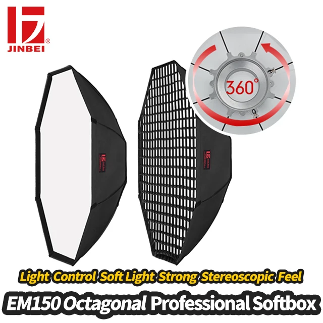 JINBEI EM-150 150cm 59" Octagon Honeycomb Grid Softbox Beehive Soft Box with Bowens Mount Portrait Product Photography
JINBEI EM-150 150cm 59" Octagon Honeycomb Grid Softbox Beehive Soft Box with Bowens Mount Portrait Product Photography