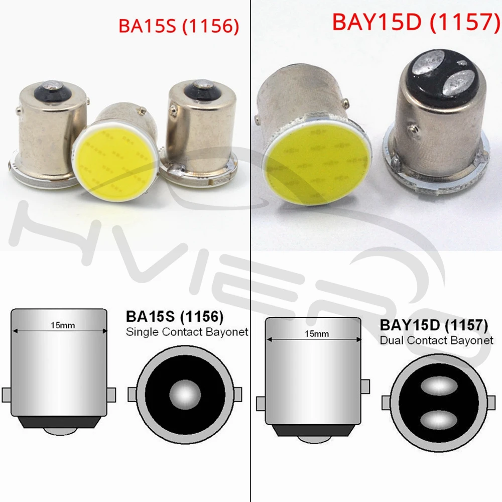 Hviero White cob p21w 12 smd 1156 BA15S 1157 BAY15D DC 12v bulbs RV Trailer Truck car styling Light parking Auto led Car backup lamp