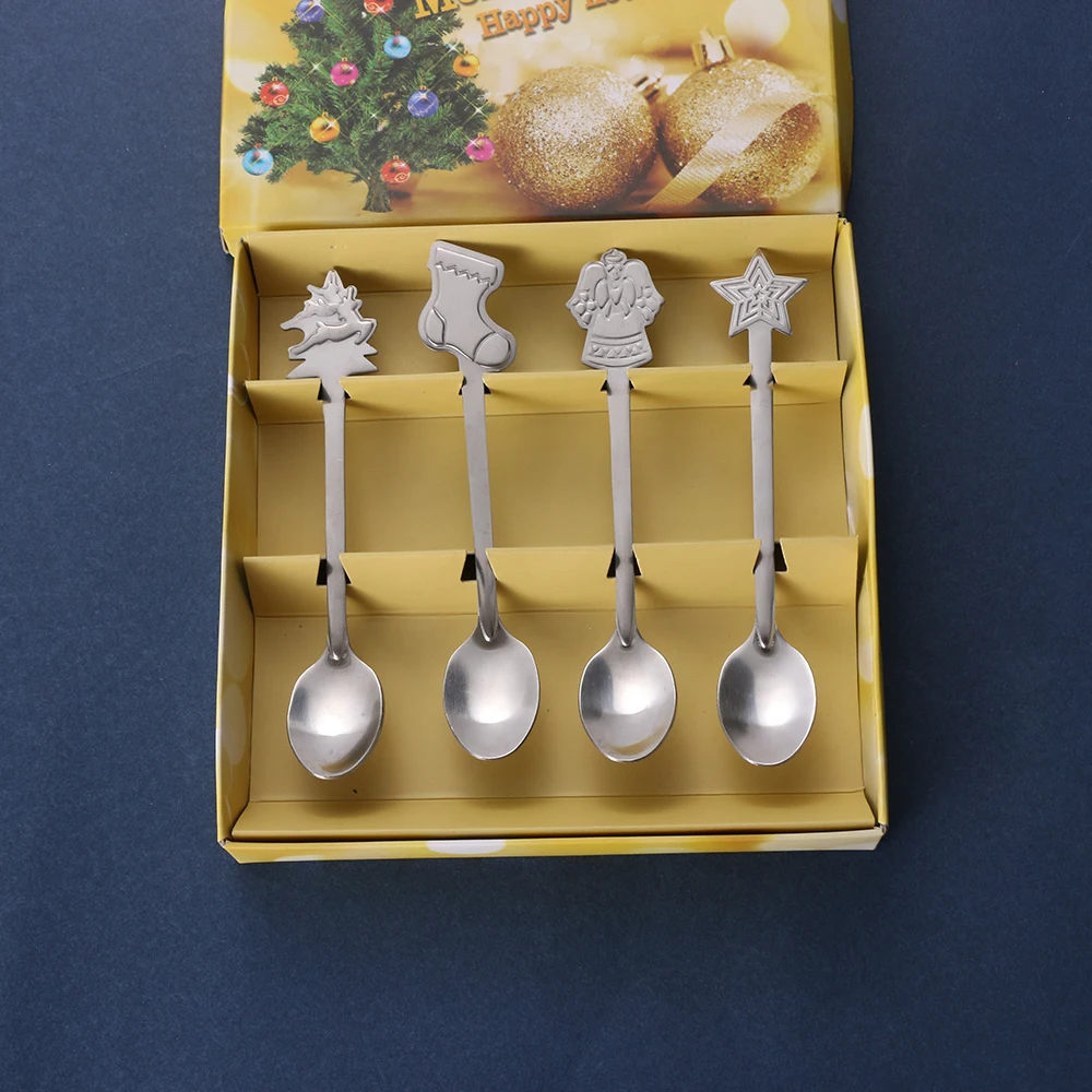 4pcs/set Christmas Tableware Coffee Spoons Stainless Steel Ice Cream Desserts Spoon Snowman Christmas Tree Kids Drinking Scoops
4pcs/set Christmas Tableware Coffee Spoons Stainless Steel Ice Cream Desserts Spoon Snowman Christmas Tree Kids Drinking Scoops