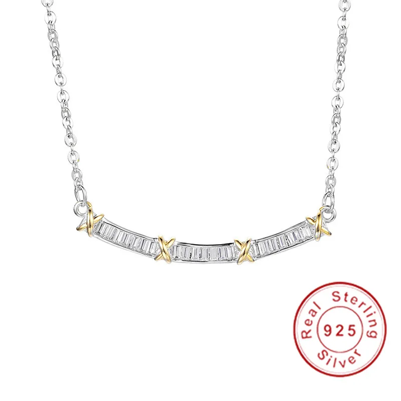 Brand Cross X Pendants 5A Zircon Cz Real 925 Sterling silver Wedding Pendant with Necklace for women Bridal jewelry girl gift
Brand Cross X Pendants 5A Zircon Cz Real 925 Sterling silver Wedding Pendant with Necklace for women Bridal jewelry girl gift