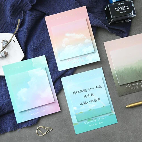 1PC Stylish Sky Series Planner Stickers Sticky Notes Kawaii Stationery Memo Pad Office School Memos Escolar Supplies (tt-3039)
1PC Stylish Sky Series Planner Stickers Sticky Notes Kawaii Stationery Memo Pad Office School Memos Escolar Supplies (tt-3039)