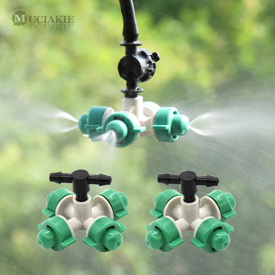 MUCIAKIE 2PCS Green Micro Cross Misting Nozzle 4/7mm Tee Connector Mist Sprinkler Spray Drip Irrigation Garden Cooling System
MUCIAKIE 2PCS Green Micro Cross Misting Nozzle 4/7mm Tee Connector Mist Sprinkler Spray Drip Irrigation Garden Cooling System