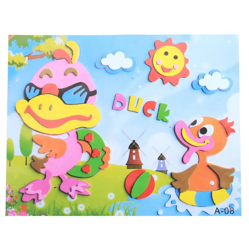 DIY Baby Animal 3D EVA Foam Sticker Early Learning Education Toys Sticker Puzzle Baby Self-adhesive Toys for Children
DIY Baby Animal 3D EVA Foam Sticker Early Learning Education Toys Sticker Puzzle Baby Self-adhesive Toys for Children