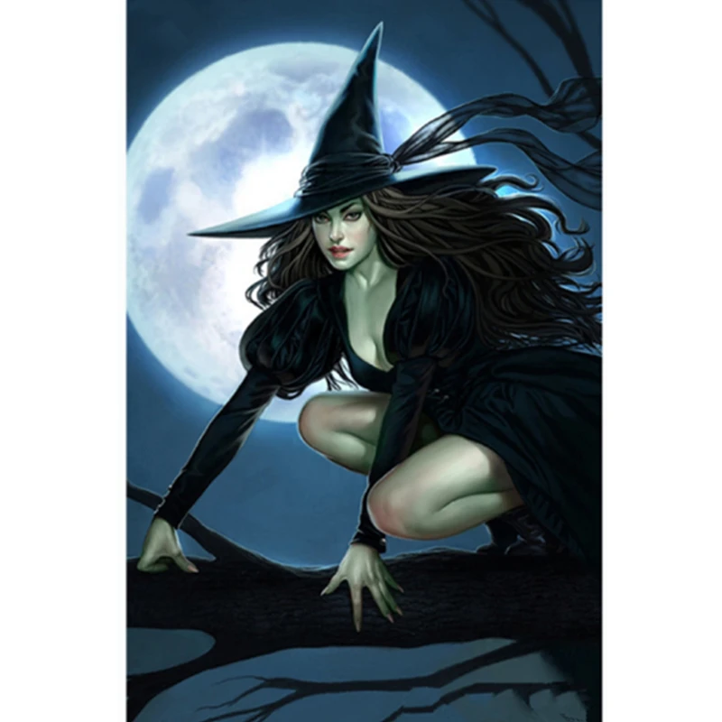5D Diamond Craft Embroidery Number Of Women Sexy Witch Diamond Painting Cross Stitch Fashion Halloween Decoration
5D Diamond Craft Embroidery Number Of Women Sexy Witch Diamond Painting Cross Stitch Fashion Halloween Decoration