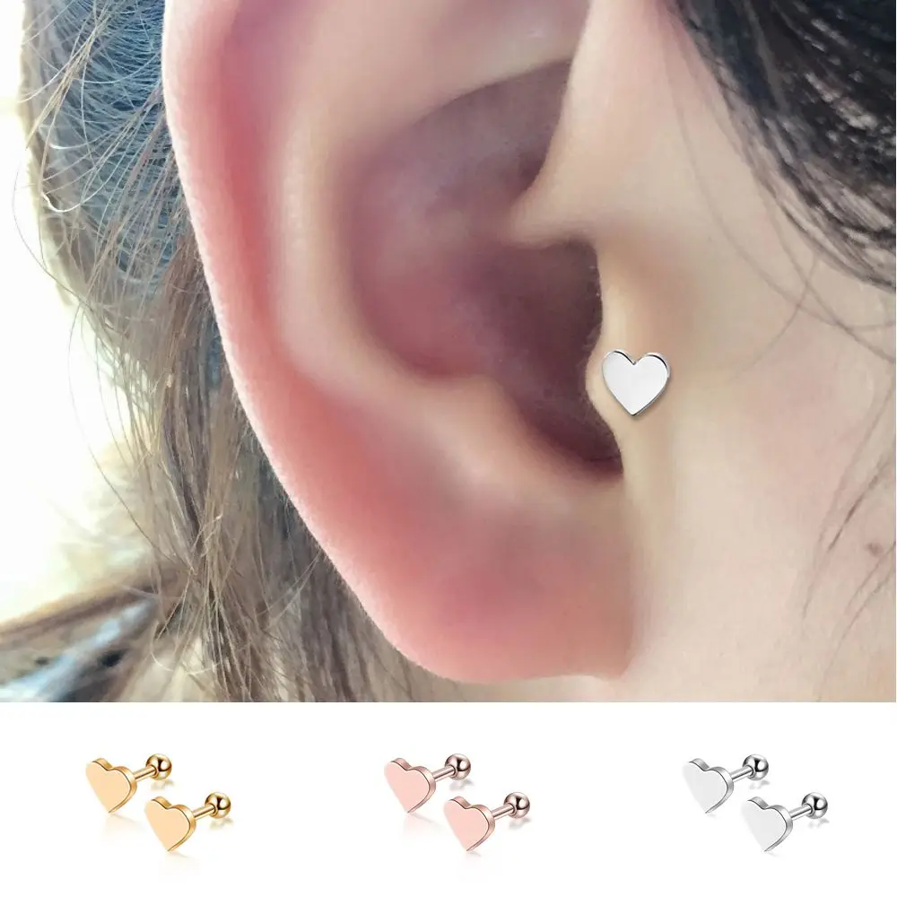 2PC New Cartilage Helix Ear Piercing Lip Ear Studs Body Labret Heart Barbell Bar Earrings Surgical Steel Ear Studs Piercing Jewe
2PC New Cartilage Helix Ear Piercing Lip Ear Studs Body Labret Heart Barbell Bar Earrings Surgical Steel Ear Studs Piercing Jewe