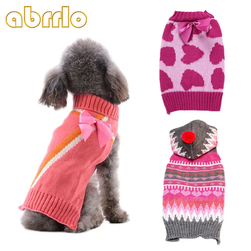 Abrrlo Dogs Winter Knitted Sweater Bow Jumper Pullover Dog Clothes Warm Pets Cats Hooded Hoodie Bulldog Yorkies Dogs Accessories
Abrrlo Dogs Winter Knitted Sweater Bow Jumper Pullover Dog Clothes Warm Pets Cats Hooded Hoodie Bulldog Yorkies Dogs Accessories