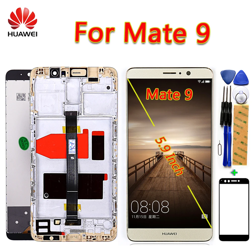 Huawei Mate 9 IPS 5.9 inch LCD Display Touch Screen Digitizer Assembly 1920*1080 Frame with Free Tool And Glass film
Huawei Mate 9 IPS 5.9 inch LCD Display Touch Screen Digitizer Assembly 1920*1080 Frame with Free Tool And Glass film