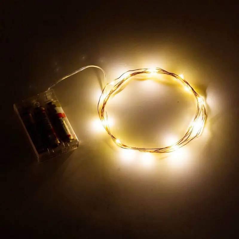 

3AA Battery Powered 10M 100LED Strip Copper Wire Christmas lights Decoration Holiday Lighting With Battery Box LED String Light
